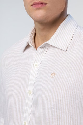 Camisa regular de linho - Branco