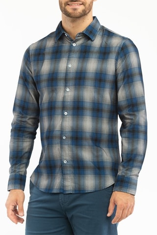 Camisa slim- Azul