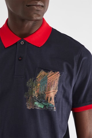 Polo regular - Azul - Harmont & Blaine Jeans