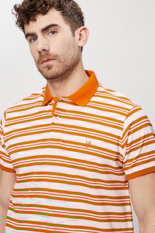 Polo Branco e laranja - Harmont & Blaine Jeans