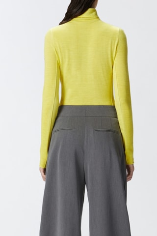 Camisola interior em lã e seda - Amarelo