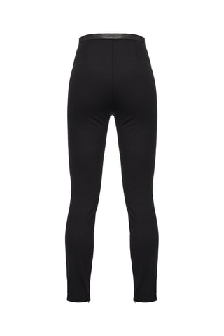 Leggings em couro de cordeiro - Preto