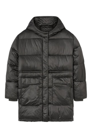 Blusão comprido comfort fit com capuz Holfred - Antracite