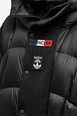 Blusão longue com capuz Moncler x Adidas Originals - Preto