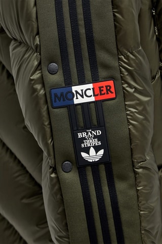 Blusão longue com capuz Moncler x Adidas Originals - Verde