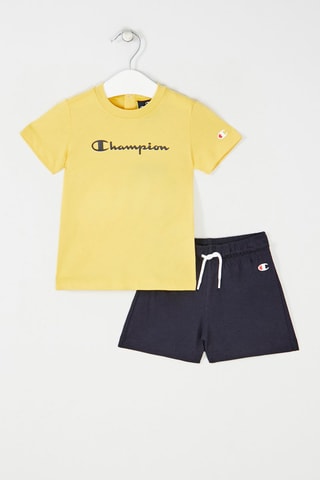 T-shirt e calções Amarelo e azul-marinho