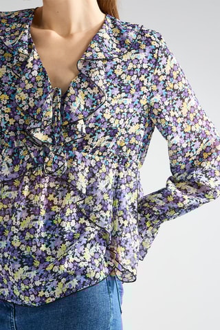 Blusa - Malva e azul-claro