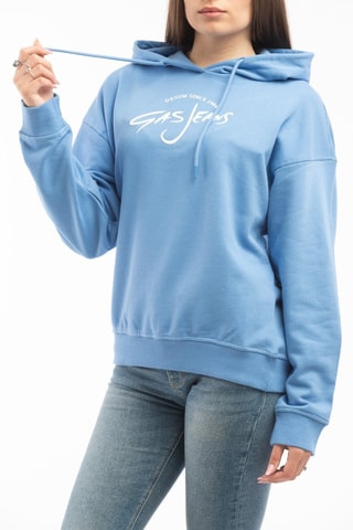 Sweat com capuz - Azul-celeste