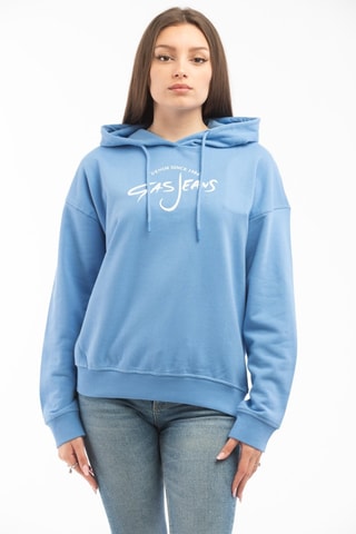 Sweat com capuz - Azul-celeste