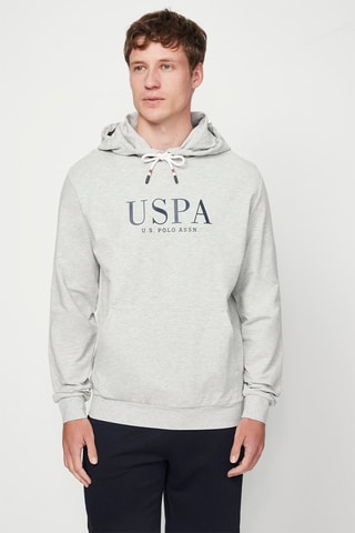 Sweat com capuz - Cinzento-claro