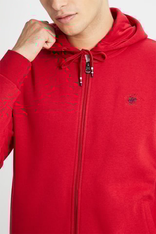 Sweat com capuz - Vermelho