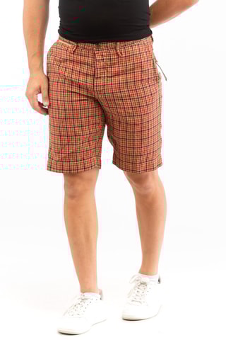 Bermudas regular em linho - Vermelho - Incotex
