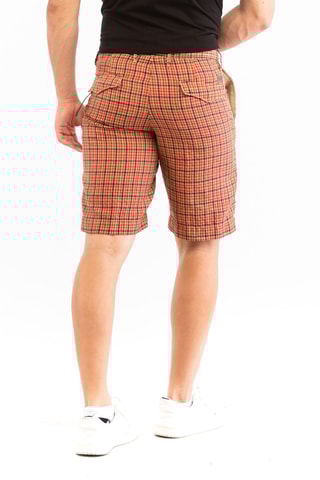 Bermudas regular em linho - Vermelho - Incotex