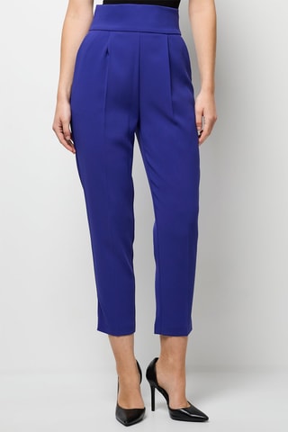 Corsários de cintura subida - Azul-real