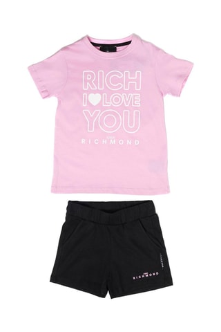 T-shirt e calções Cicam - Rosa e preto