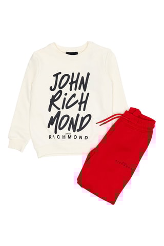 Sweat e calças de treino Margitta - Branco e vermelho