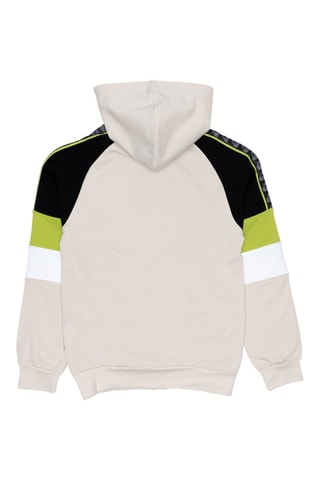 Conjunto sweat com capuz e calças de treino - Cru e preto