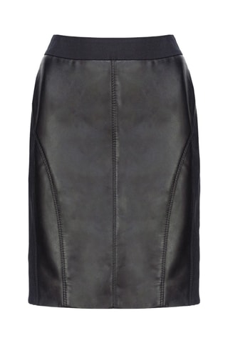 Saia de couro de carneiro - Preto