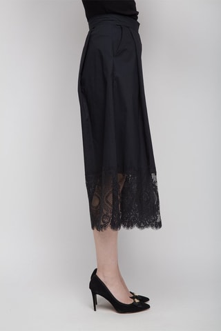 Calças culotte de subida - Preto