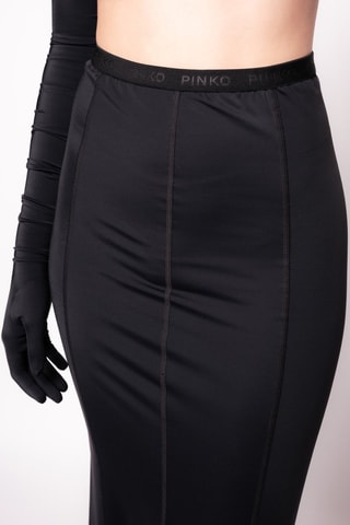 Saia comprida de cintura alta - Preto