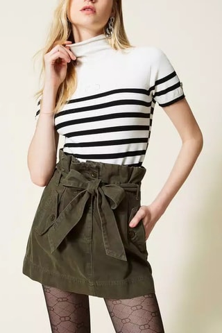 Minissaia cintura subida - Caqui