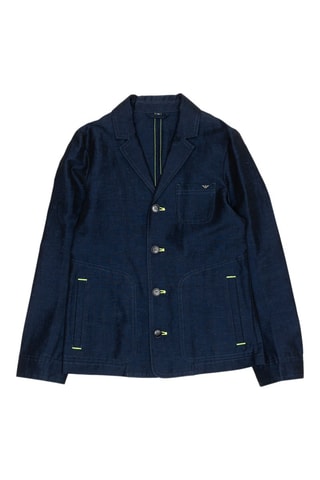 Blazer em linho - Azul