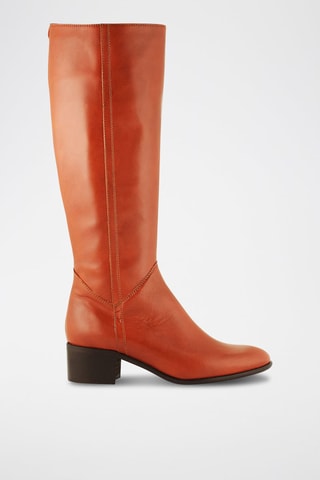 Botas em couro de vitelo Bamilie Castanho