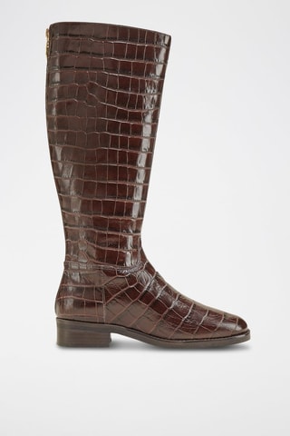 Botas em couro Romiaow/Croc Castanho