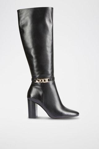 Botas em couro Reanella - Preto