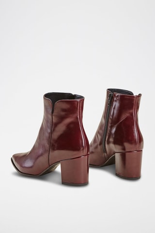 Botins em couro envernizado Tika Bordô