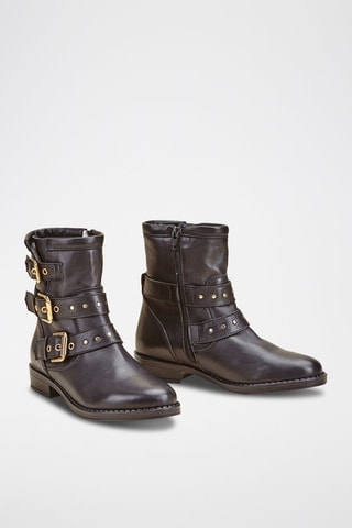 Botins em couro Fitelo Preto