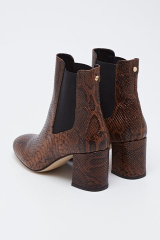 Botins em couro Castanho