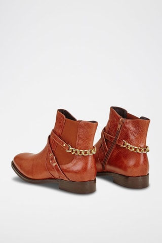 Botins em couro de vitelo Eloni Castanho