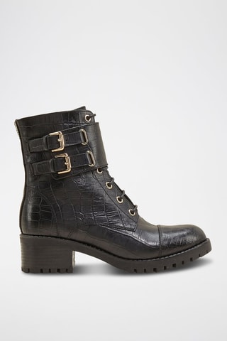 Botins em couro Kora - Preto