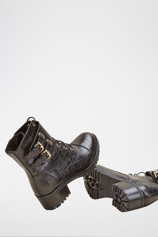 Botins em couro Kora - Preto