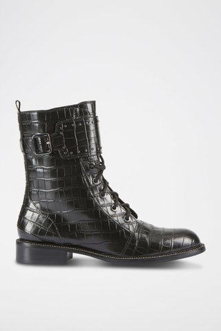 Botins em couro Geola - Preto