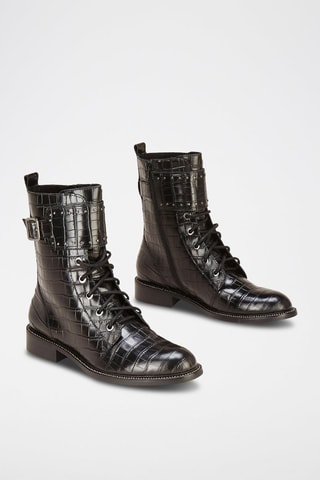 Botins em couro Geola - Preto