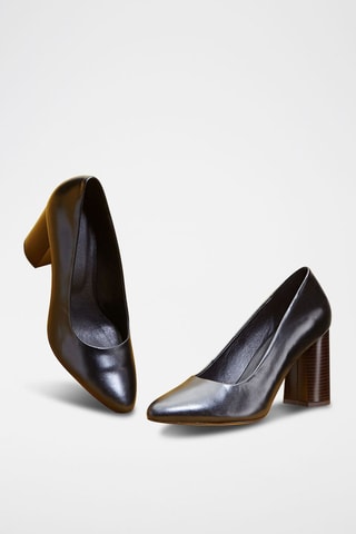 Sapatos de salto em couro Valantine Preto