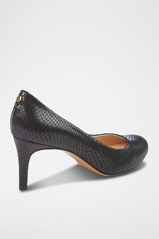 Sapatos de salto em couro de vaca Nyna Preto