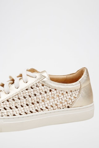 Sapatilhas em couro Kony Dourado