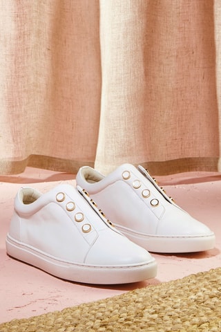 Sapatilhas em couro Hemoya Branco