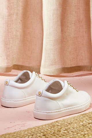 Sapatilhas em couro Hemoya Branco