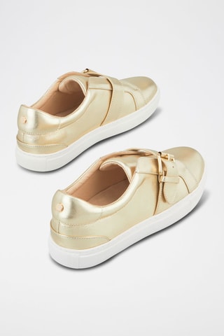 Sapatilhas em couro Hedone Dourado