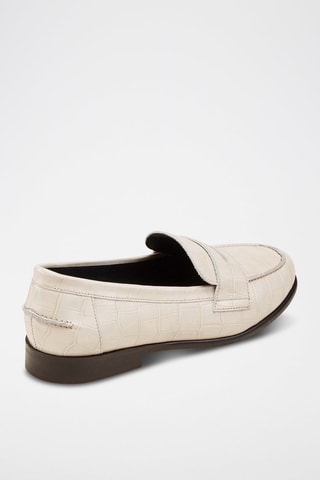 Mocassins em couro Valala Bege