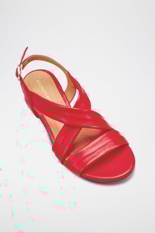 Sandálias em couro de cabra Vassio Vermelho