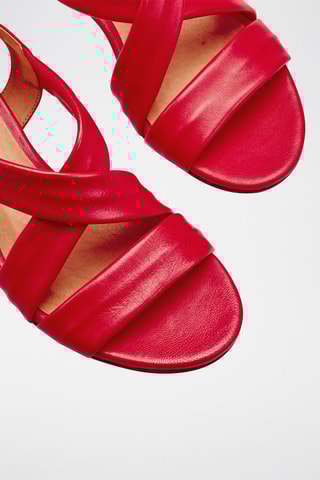Sandálias em couro de cabra Vassio Vermelho