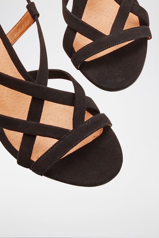 Sandálias de salto em nobuck Vicci Preto