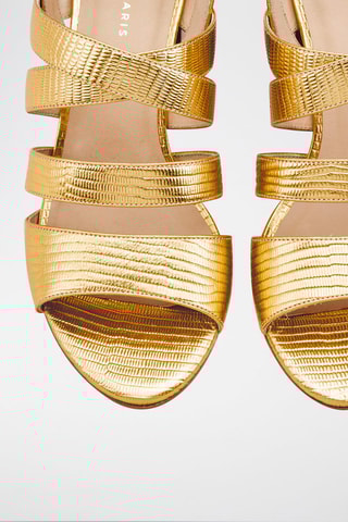 Sandales à talons en cuir Zaia Doré