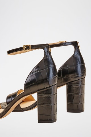 Sandálias de salto em couro Jadau 2 Preto