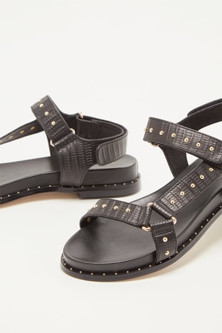 Sandálias em couro Hines Preto